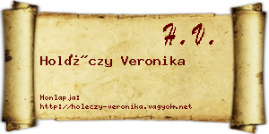 Holéczy Veronika névjegykártya